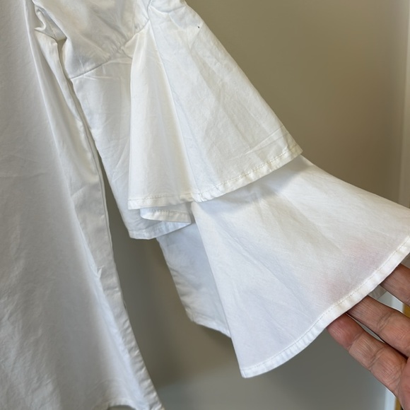 Beach Lunch Lounge • White Boho Ruffle Top • Sz XS • NWT! - Picture 2 of 10